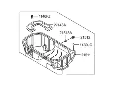 Поддон картера двигателя HYUNDAI / KIA 2151026601