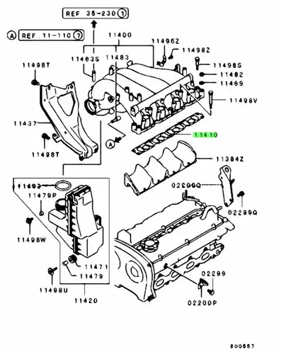 Прокладка коллектора MITSUBISHI MD360615