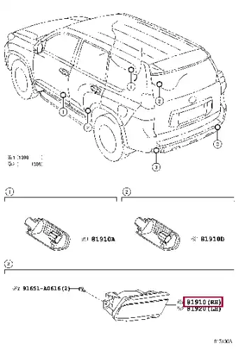 Фонарь задний TOYOTA / LEXUS 8158060250