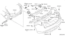 Усилитель бампера NISSAN 850301CA0A