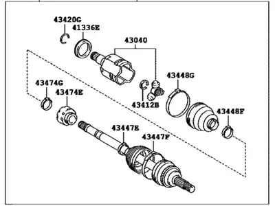 ПРИВОД ЛЕВЫЙ 43420-06B00 TOYOTA / LEXUS