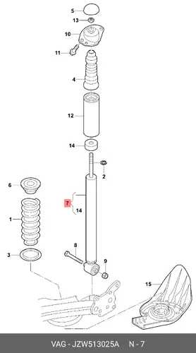 Амортизато JZW513025A VAG