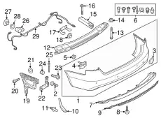 Бампер 8K5807067C GRU VAG