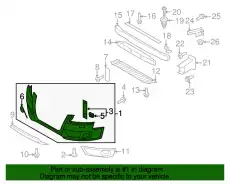 Бампер 8T0807105 GRU VAG
