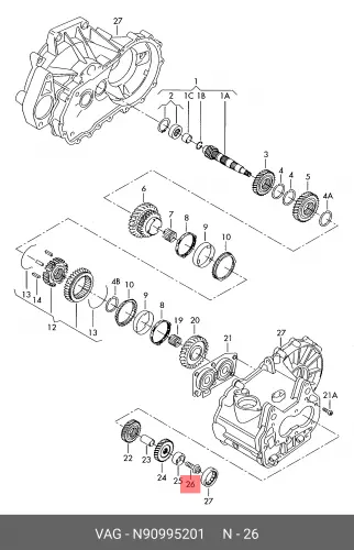 винт!\ Audi, VW N 90995201 VAG