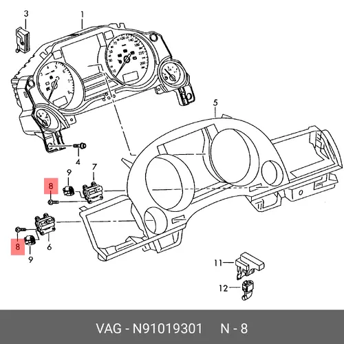  ВИНТ М4GFX5 N 91019301 VAG