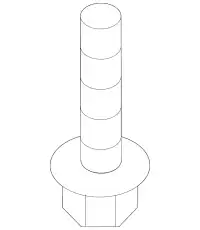 БОЛТ, КОНУСНЫЙ M6X9X16 N 90788402 VAG