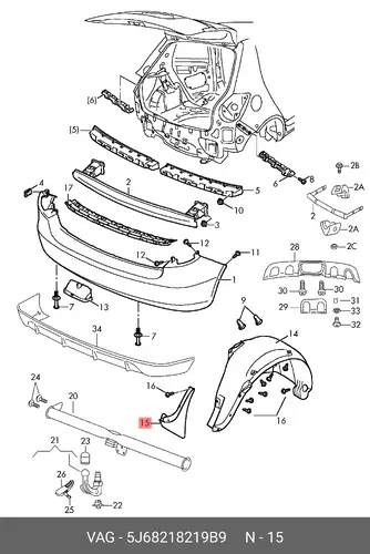 5J6821821 9B9 БРЫЗГОВИК VAG