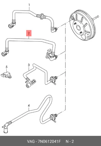 (8 ГР.), ВАКУУМНАЯ 7N0612041F VAG