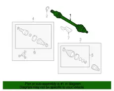 Вал привода 1K0407762KX VAG
