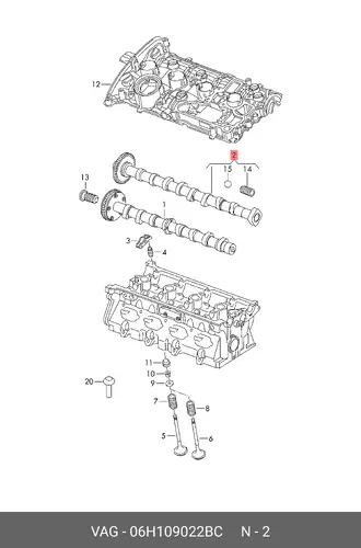 Распредвал VAG 06H109022BC