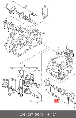 ФЛАНЕЦ ШРУСА (STP) 02T409343 VAG