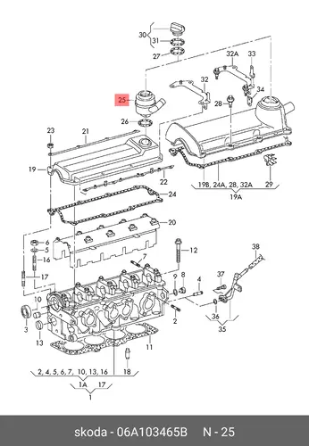 САПУН ОКТ ТУР AEH,AKL 06A103465B VAG