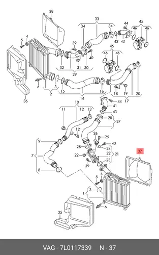 Воздуховод 7L0117339 VAG