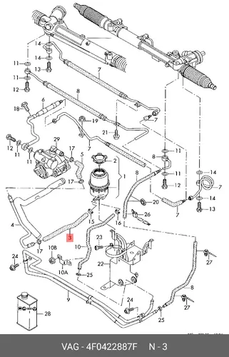  4F0422887F ВОЗДУХОЗАБОРНЫЙ ШЛАНГ VAG