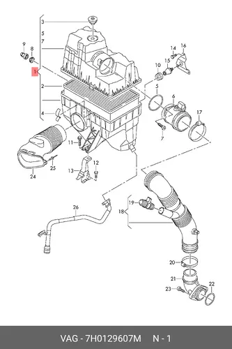 Фильтр воздушный VAG 7H0129607M
