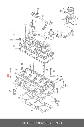 ГБЦ с клапанами и 03L103265EX VAG