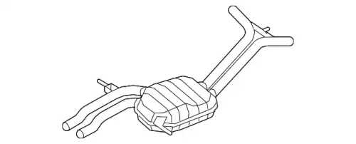 Глушитель, средний 8T0253409AC VAG