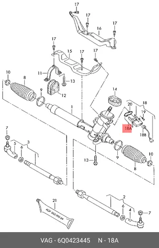 ДАТЧИК УГЛА ПОВОРОТОВ- VAG 6Q0423445