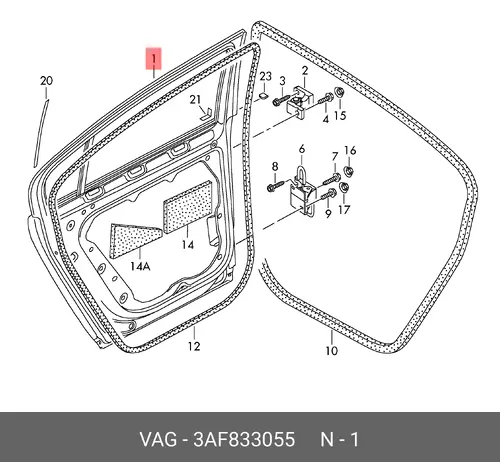 Дверь 3AF833055 VAG