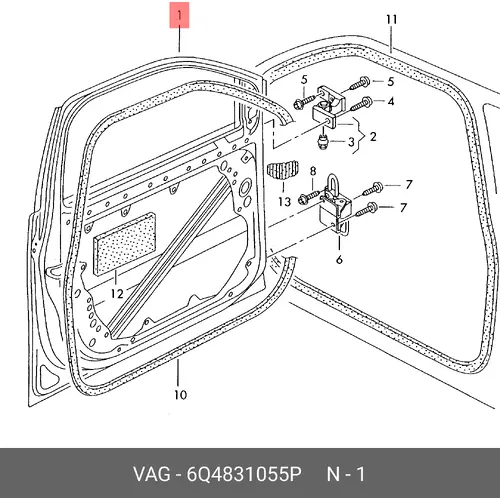  6Q4831055P ДВЕРЬ VAG