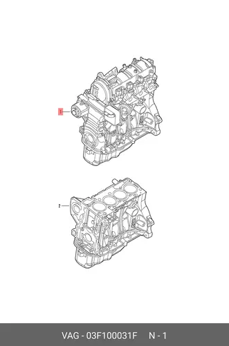 Двигатель (ДВС) в сборе VAG 03F100031F