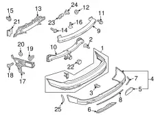 (8 ГР.), (AUDI), ДЕКОР. НАКЛАДКА 4L0807443 2ZZ VAG