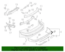 МОЛДИНГ ХРОМ 4L0807460 2ZZ VAG