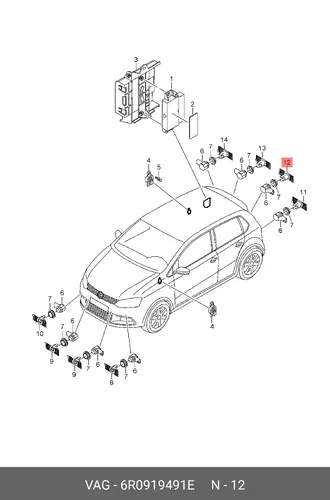 Держатель 6R0919491E VAG