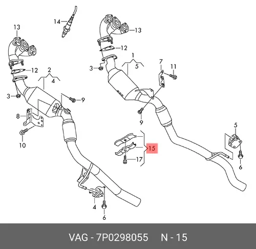  7P0298055 ДЕРЖАТЕЛЬ VAG