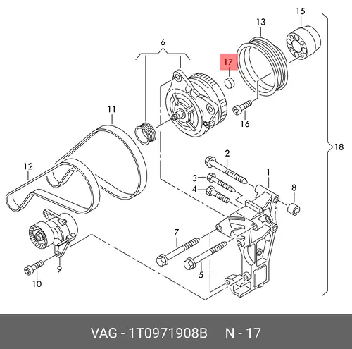  ЗАГЛУШКА 1T0971908B VAG