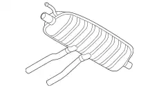 Задний глушитель 7L8253609AN VAG