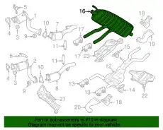 Задний глушитель 7L8253609AN VAG