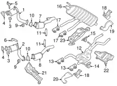 Задний глушитель 7L8253609AN VAG