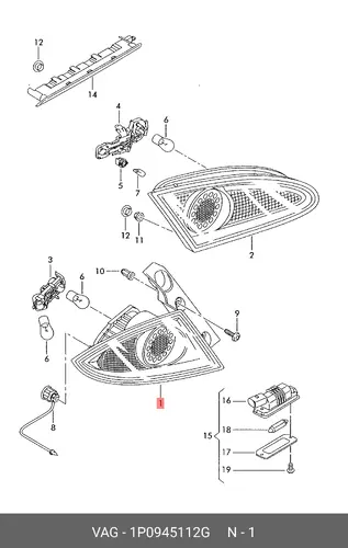 Фонарь габаритный VAG 1P0945112G