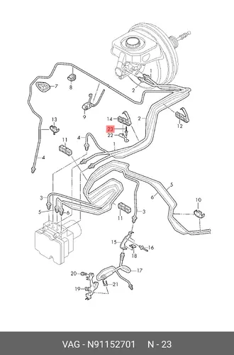  N 91152701 ЗАКЛЕПКА VAG