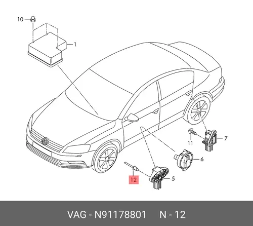 N 91178801 Заклепка VAG