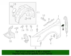 (AUDI), ЗАКЛЕПКА, РАСПОРНАЯ, 8K0868307 VAG