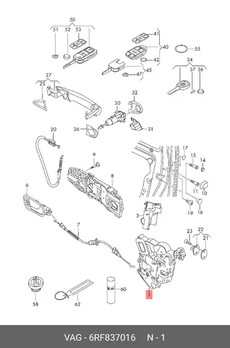  6RF837016 ЗАМОК VAG
