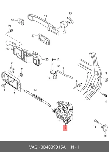 Замок двери 3B4839015A VAG