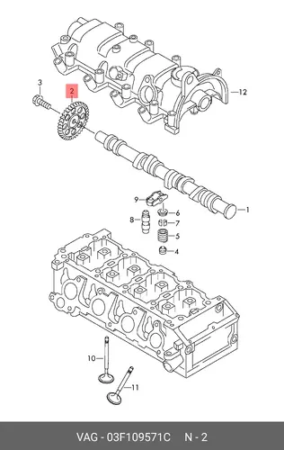  VAG,Шестерня распредвала 03F 109 571 C