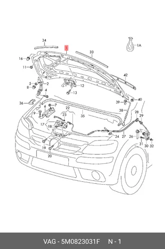 КАПОТ 5M0823031F VAG