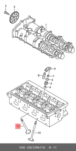 КЛАПАН, ВЫ 03C109611G VAG