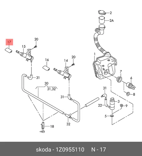 (SKODA), Кожух 1Z0955110 VAG