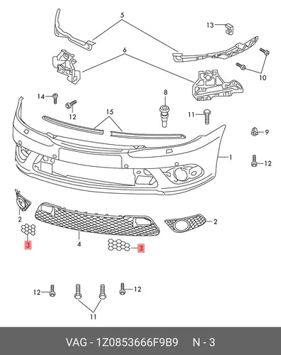 КОЖУХ 1Z0853666F 9B9 VAG