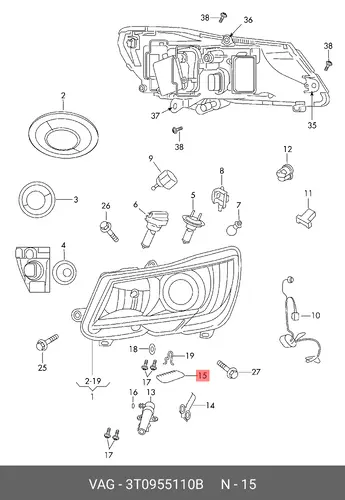 Колпачок 3T0955110B VAG