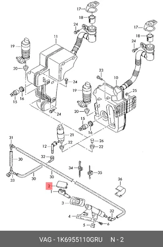  (8 ГР.), (VW), КОЛПАЧОК 1K6955110 GRU VAG