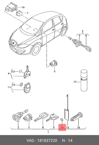  АВТОКОМПОНЕНТ 181837220 (VAG)