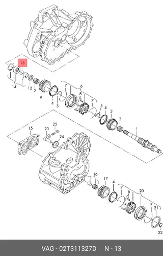 02T311327D Кольцо упо VAG