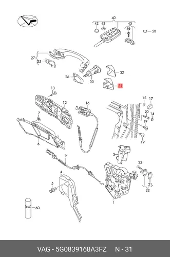  (8 ГР.), КОРПУС 5G0839168A 3FZ VAG